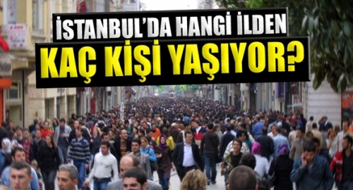 İstanbul'da Hangi İlden Kaç Kişi Yaşıyor
